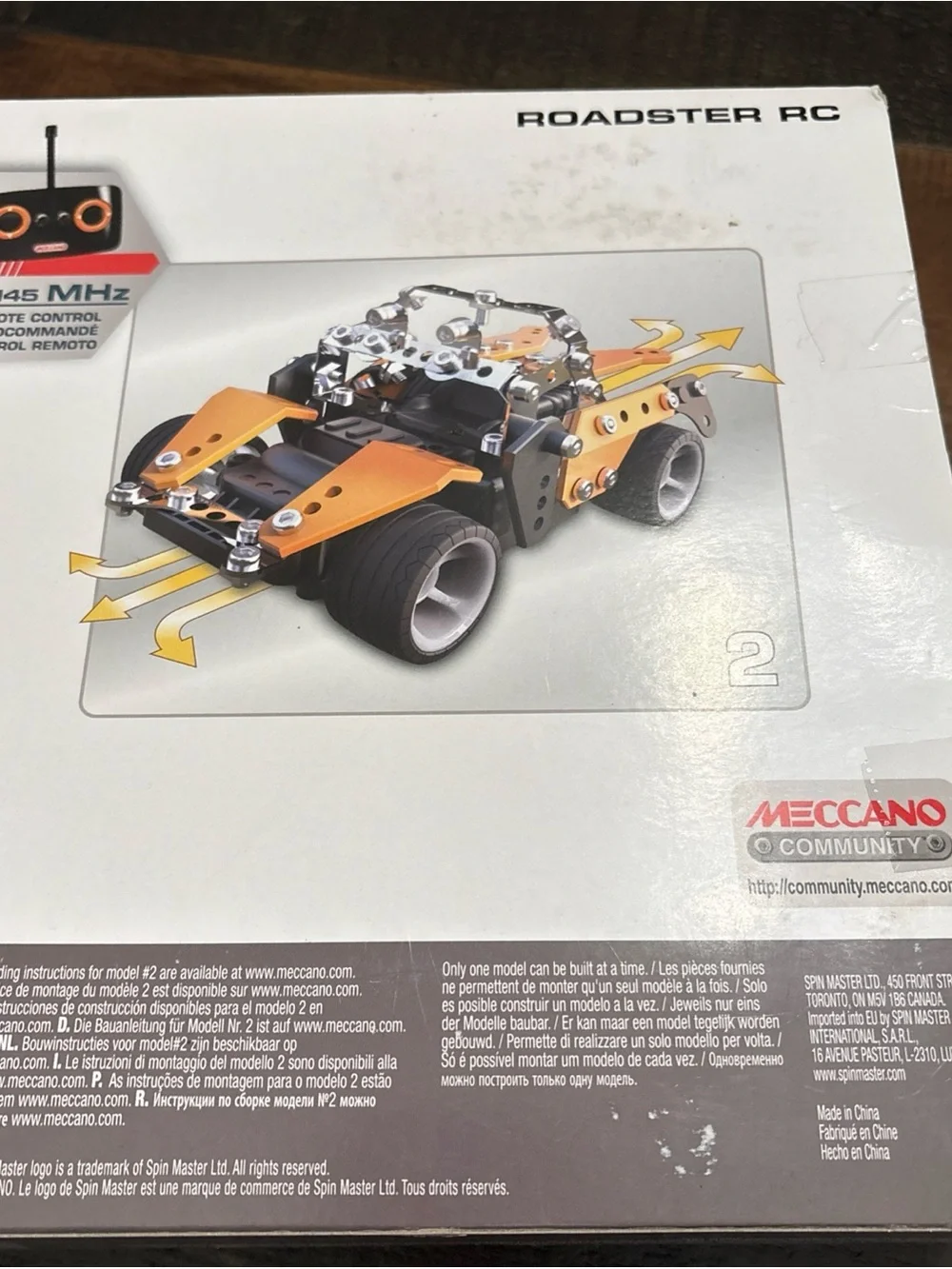 Meccano Maker System Roadster 16303 Remote Control RC 2 Model Kit Spin Master